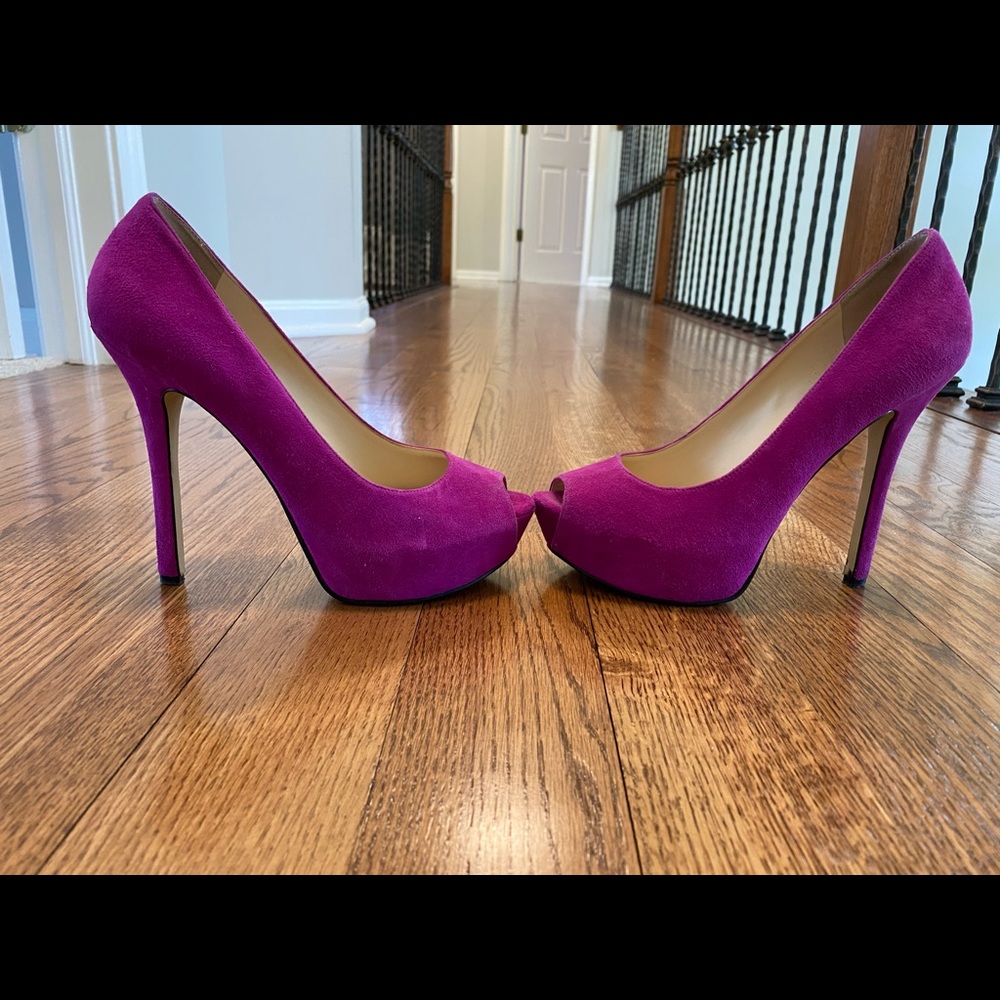 Enzo Angiolini suede platforms